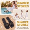 image:imageAllegra K Women Woven Rattan Flat Slip on Slide SlippersBlack