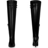 image:imageAllegra K Womens Buckle Over Knee High Boots Thigh High Heel BootsBlack
