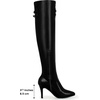 image:imageAllegra K Womens Buckle Over Knee High Boots Thigh High Heel BootsBlack