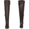 image:imageAllegra K Womens Buckle Over Knee High Boots Thigh High Heel BootsCoffee
