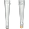 image:imageAllegra K Womens Buckle Over Knee High Boots Thigh High Heel BootsSilver