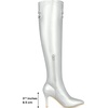 image:imageAllegra K Womens Buckle Over Knee High Boots Thigh High Heel BootsSilver
