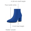 image:imageAllegra K Womens Chunky Heels Pointy Toe Ankle BootsRoyal Blue
