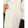 image:imageAllegra K Womens Cotton Linen Suit Vest Top Summer Sleeveless BlazerCream White