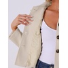 image:imageAllegra K Womens Crop Pea Coat Turn Down Single Breasted Winter OutwearBeige