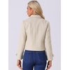 image:imageAllegra K Womens Crop Pea Coat Turn Down Single Breasted Winter OutwearBeige