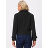 image:imageAllegra K Womens Crop Pea Coat Turn Down Single Breasted Winter OutwearBlack