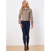 image:imageAllegra K Womens Crop Pea Coat Turn Down Single Breasted Winter OutwearDark Beige