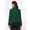 image:imageAllegra K Womens Crop Pea Coat Turn Down Single Breasted Winter OutwearDark Green