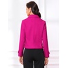 image:imageAllegra K Womens Crop Pea Coat Turn Down Single Breasted Winter OutwearHot Pink