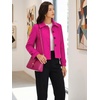 image:imageAllegra K Womens Crop Pea Coat Turn Down Single Breasted Winter OutwearHot Pink