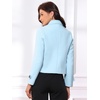 image:imageAllegra K Womens Crop Pea Coat Turn Down Single Breasted Winter OutwearLight Blue