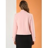 image:imageAllegra K Womens Crop Pea Coat Turn Down Single Breasted Winter OutwearPink