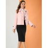 image:imageAllegra K Womens Crop Pea Coat Turn Down Single Breasted Winter OutwearPink