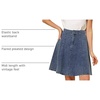 image:imageAllegra K Womens Denim Skirt High Waist Stretch A Line Casual Jean SkirtsLight Blue