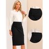 image:imageAllegra K Womens Dressy Bodycon Wrap Skirt Business Casual Pencil SkirtsBlack