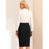 image:imageAllegra K Womens Dressy Bodycon Wrap Skirt Business Casual Pencil SkirtsBlack