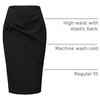 image:imageAllegra K Womens Dressy Bodycon Wrap Skirt Business Casual Pencil SkirtsBlack