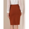image:imageAllegra K Womens Dressy Bodycon Wrap Skirt Business Casual Pencil SkirtsCaramel