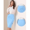 image:imageAllegra K Womens Dressy Bodycon Wrap Skirt Business Casual Pencil SkirtsLight Blue