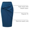 image:imageAllegra K Womens Dressy Bodycon Wrap Skirt Business Casual Pencil SkirtsPeacock Blue