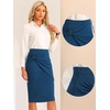 image:imageAllegra K Womens Dressy Bodycon Wrap Skirt Business Casual Pencil SkirtsPeacock Blue