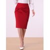 image:imageAllegra K Womens Dressy Bodycon Wrap Skirt Business Casual Pencil SkirtsRed