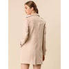 image:imageAllegra K Womens Faux Suede Trench Coat Double Breasted Jacket with BeltApricot