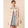 image:imageAllegra K Womens Faux Suede Trench Coat Double Breasted Jacket with BeltApricot