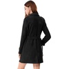 image:imageAllegra K Womens Faux Suede Trench Coat Double Breasted Jacket with BeltBlack