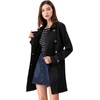 image:imageAllegra K Womens Faux Suede Trench Coat Double Breasted Jacket with BeltBlack