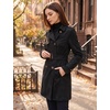 image:imageAllegra K Womens Faux Suede Trench Coat Double Breasted Jacket with BeltBlack