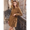 image:imageAllegra K Womens Faux Suede Trench Coat Double Breasted Jacket with BeltBrown