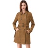 image:imageAllegra K Womens Faux Suede Trench Coat Double Breasted Jacket with BeltBrown