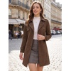 image:imageAllegra K Womens Faux Suede Trench Coat Double Breasted Jacket with BeltCoffee