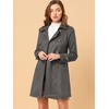 image:imageAllegra K Womens Faux Suede Trench Coat Double Breasted Jacket with BeltDark Gray