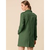image:imageAllegra K Womens Faux Suede Trench Coat Double Breasted Jacket with BeltGreen