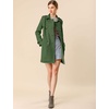 image:imageAllegra K Womens Faux Suede Trench Coat Double Breasted Jacket with BeltGreen