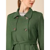 image:imageAllegra K Womens Faux Suede Trench Coat Double Breasted Jacket with BeltGreen