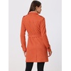 image:imageAllegra K Womens Faux Suede Trench Coat Double Breasted Jacket with BeltOrange
