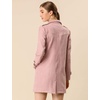 image:imageAllegra K Womens Faux Suede Trench Coat Double Breasted Jacket with BeltPink