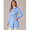 image:imageAllegra K Womens Faux Suede Trench Coat Double Breasted Jacket with BeltSky Blue
