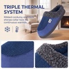 image:imageAllegra K Womens Fuzzy Flat Non Slip Warm Slip on SlippersDark Blue