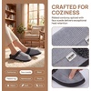 image:imageAllegra K Womens Fuzzy Flat Non Slip Warm Slip on SlippersGrey