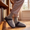 image:imageAllegra K Womens Fuzzy Flat Non Slip Warm Slip on SlippersGrey