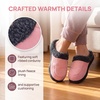 image:imageAllegra K Womens Fuzzy Flat Non Slip Warm Slip on SlippersPink