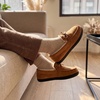 image:imageAllegra K Womens Fuzzy House Shoes Flat Bow Backless SlippersDark Brown