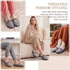 image:imageAllegra K Womens Fuzzy House Shoes Flat Bow Backless SlippersGrey