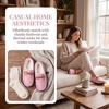 image:imageAllegra K Womens Fuzzy House Shoes Flat Bow Backless SlippersPink