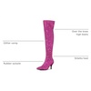 image:imageAllegra K Womens Glitter Stiletto Heel Over the Knee Thigh High BootHot Pink